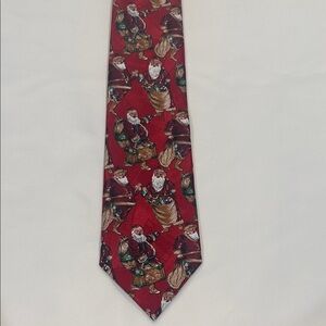 Festive Red Santa Tie-vintage Santa